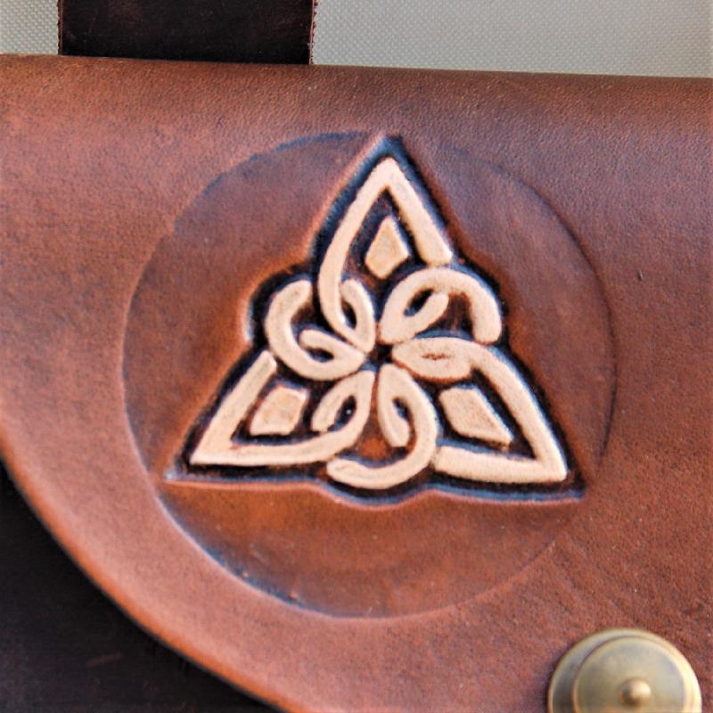Celtic Leather Craft Belt Bag Triangle Knot Belt Bag