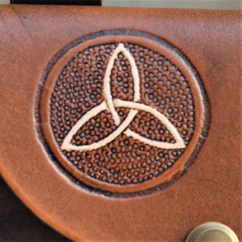Celtic Leather Craft Belt Bag Triquetra Belt Bag