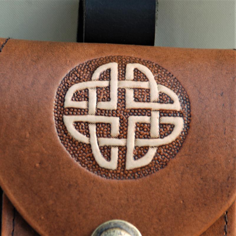 Celtic Leather Craft Belt Pouch Celtic Knot Belt Pouch