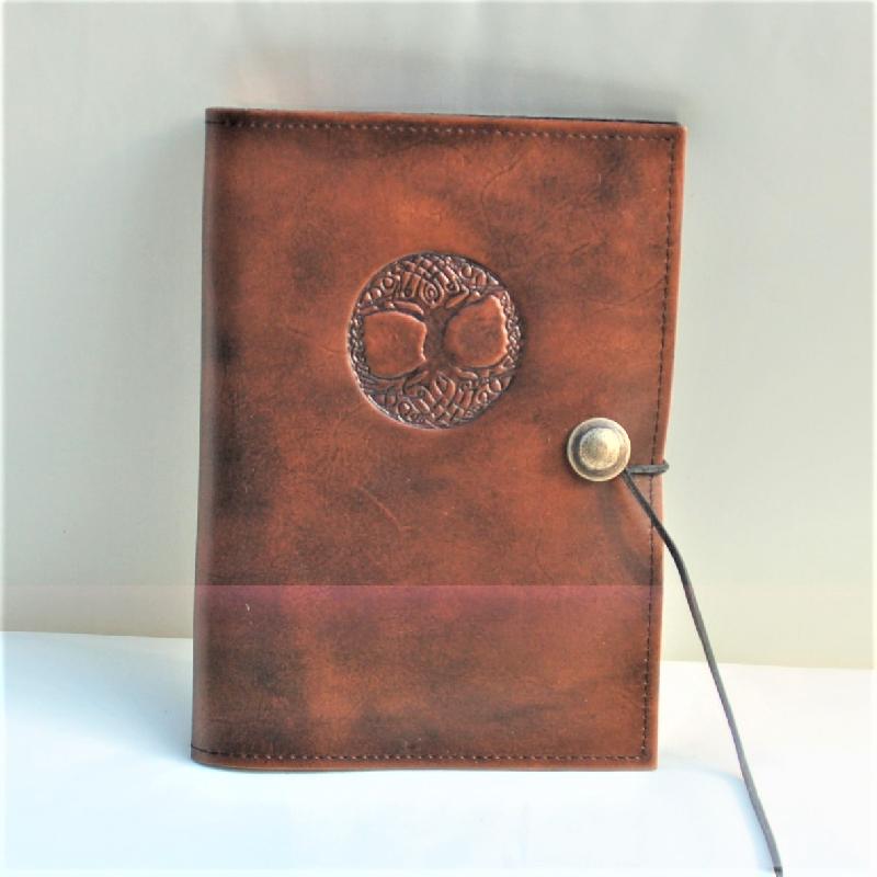 Celtic Leather Craft Book Cover A5 Tree Of Life Book Cover