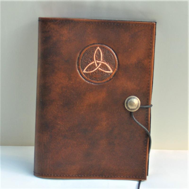 Celtic Leather Craft Book Cover A5 Triquetra Book Cover