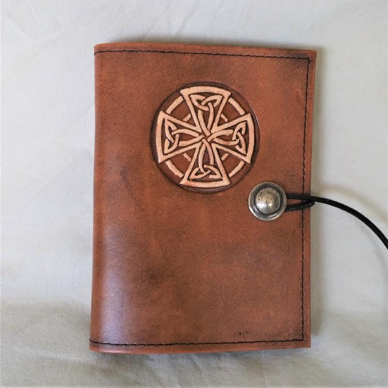 Celtic Leather Craft Book Cover A6 Celtic Cross Book Cover