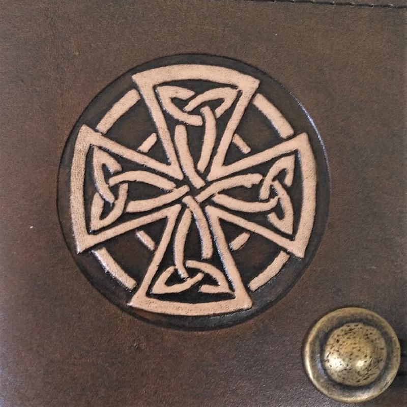 Celtic Leather Craft Book Cover A6 Celtic Cross Book Cover