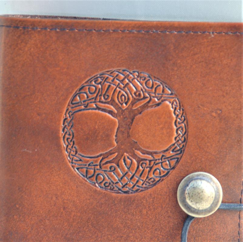 Celtic Leather Craft Book Cover A6 Tree Of Life Book Cover