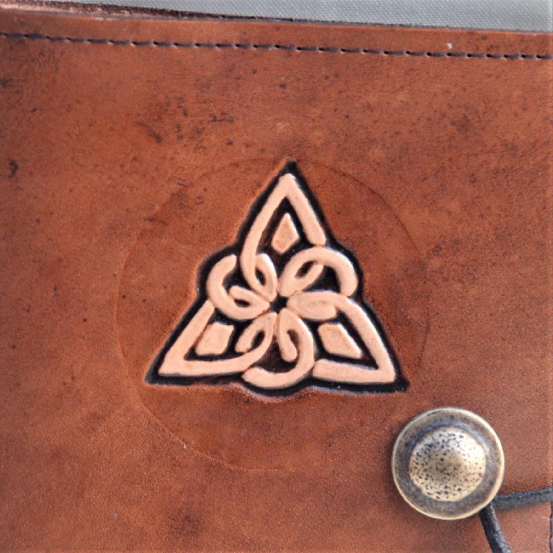 Celtic Leather Craft Book Cover A6 Triangle Knot Book Cover