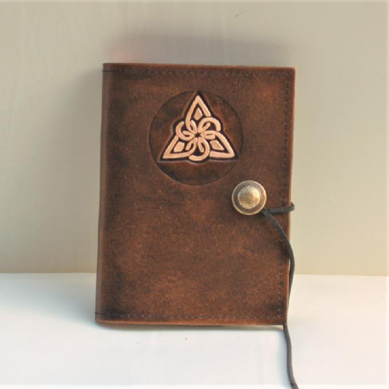 Celtic Leather Craft Book Cover A6 Triangle Knot Book Cover