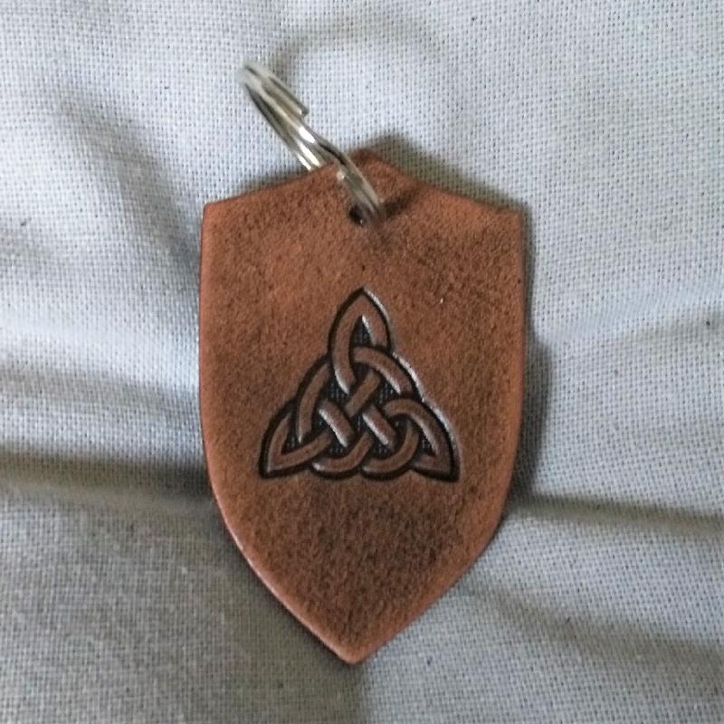 Celtic Leather Craft Key Chain Celtc Knot triangle Key Chain