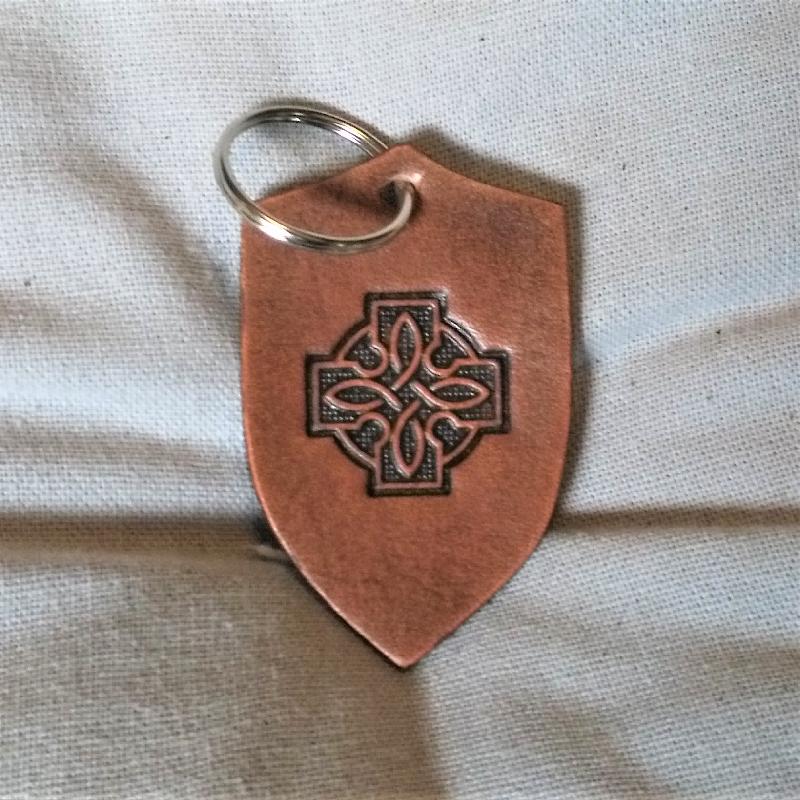 Celtic Leather Craft Key Chain Celtic Cross Key Chain