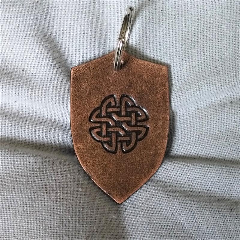 Celtic Leather Craft Key Chain Celtic Knot circle Key Chain
