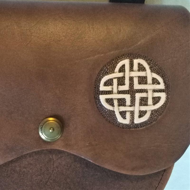 Celtic Leather Craft Shoulder Bag Celtic Knot Shoulder Bag