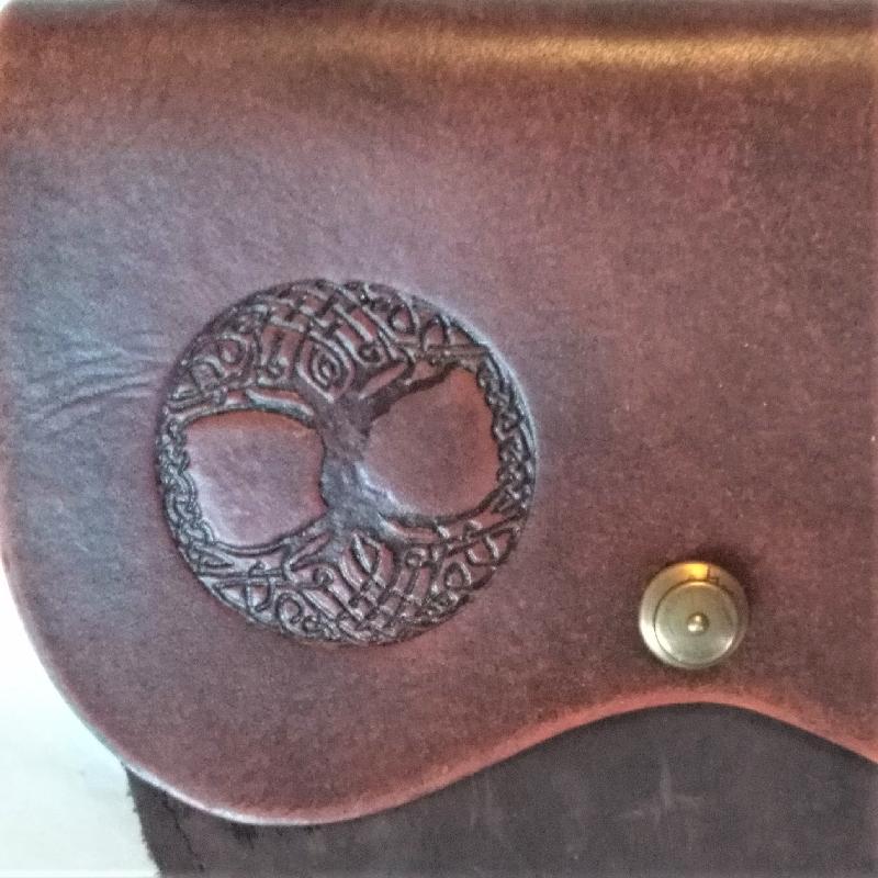 Celtic Leather Craft Shoulder Bag Tree Of Life Shoulder Bag