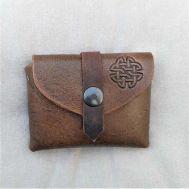 Celtic Leather Craft Small Belt Bag Celtic Knot Small Belt Bag