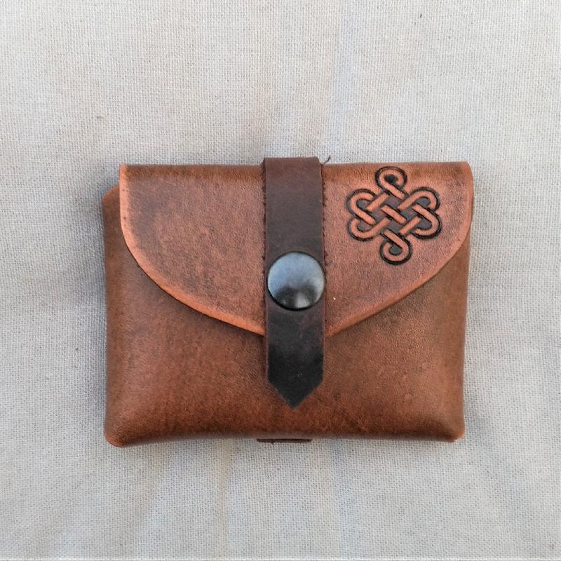 Celtic Leather Craft Small Belt Bag Celtic Knot Small Belt Bag
