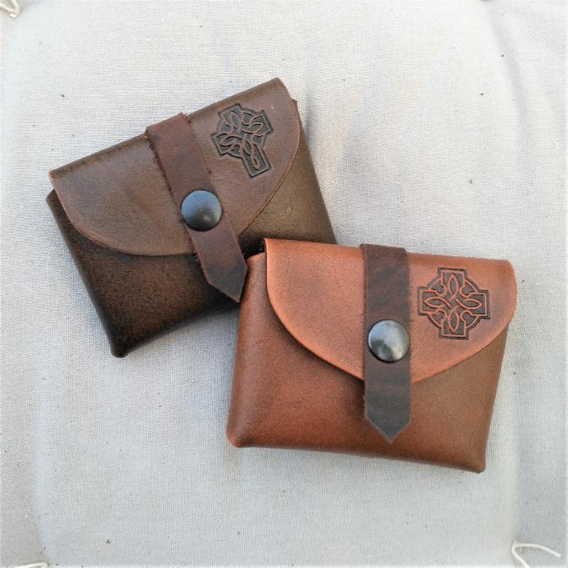 Celtic Leather Craft small Belt Bag Tree Of Life Small Belt Bag