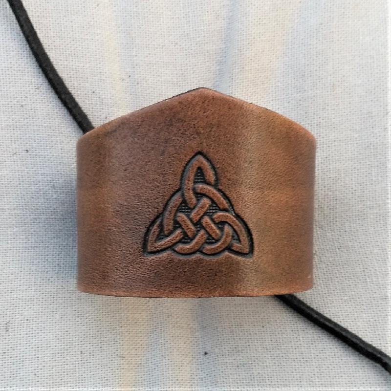 Celtic Leather Craft Wristband - narrow Celtic Knot Wristband - narrow